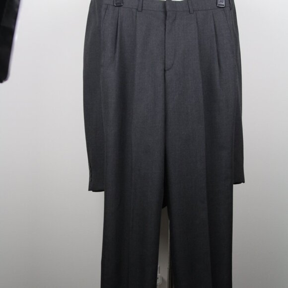 Stafford Mens 2-pc Suit‎ Blazer Jacket 40L Pants Size 30Wx31L Grey Solid E081155 - Picture 10 of 15